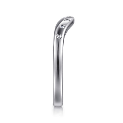14K White Gold Bezel 7 Stone Diamond Anniversary Band — Gabriel & Co. AN16992W44JJ