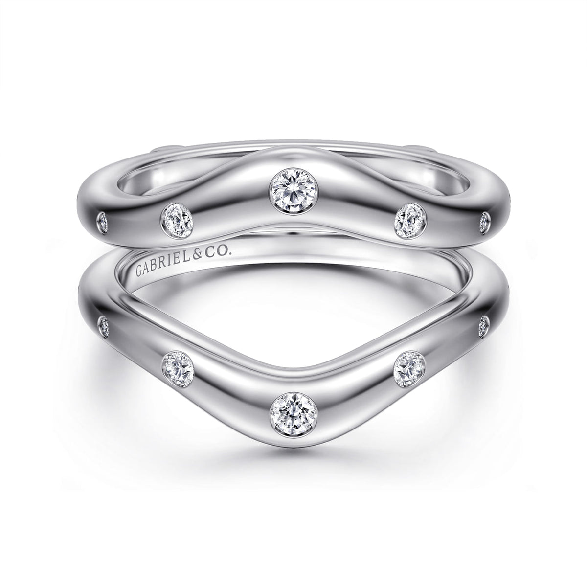 14K White Gold Diamond Ring Enhancer — Gabriel & Co. AN17013S-W44JJ