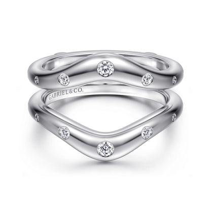 14K White Gold Diamond Ring Enhancer — Gabriel & Co. AN17013S-W44JJ