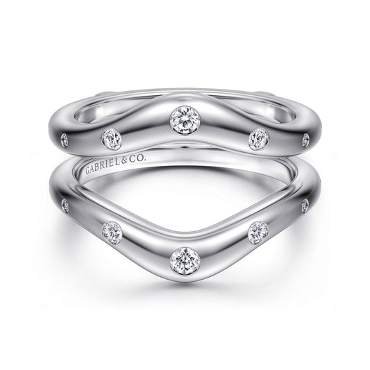 14K White Gold Diamond Ring Enhancer — Gabriel & Co. AN17013S-W44JJ