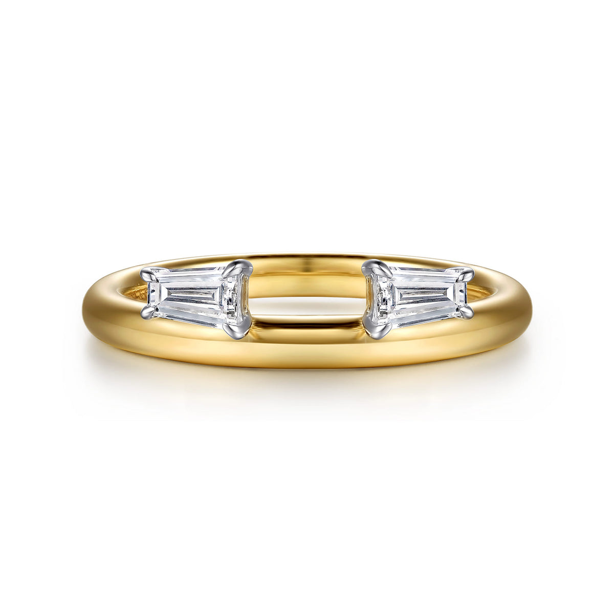 14K Yellow Gold Prong Setting Baguette Tapered Diamond Enhancer — Gabriel & Co. AN17019Y43JJ