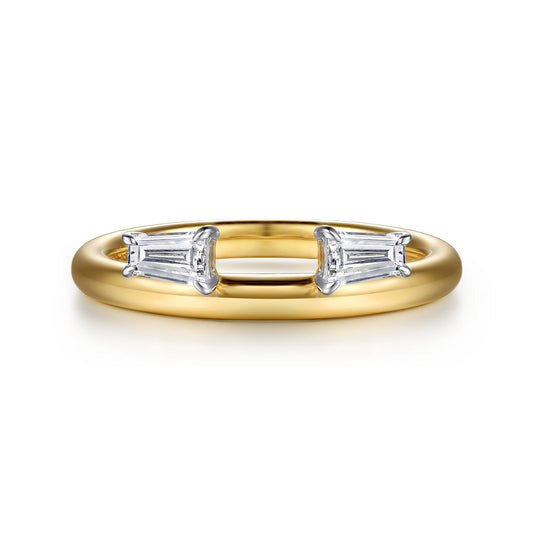 14K Yellow Gold Prong Setting Baguette Tapered Diamond Enhancer — Gabriel & Co. AN17019Y43JJ