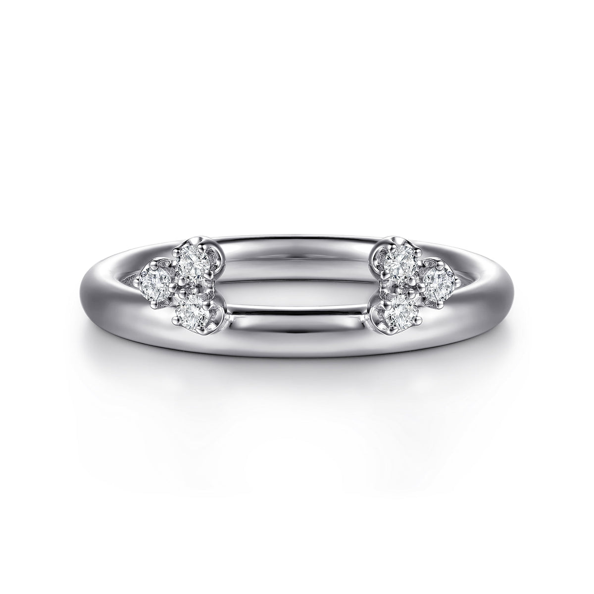 14K White Gold Butter Cup Setting Cluster Diamond Enhancer — Gabriel & Co. AN17020W44JJ
