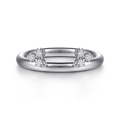 14K White Gold Butter Cup Setting Cluster Diamond Enhancer — Gabriel & Co. AN17020W44JJ