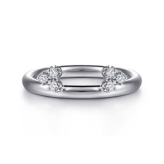 14K White Gold Butter Cup Setting Cluster Diamond Enhancer — Gabriel & Co. AN17020W44JJ