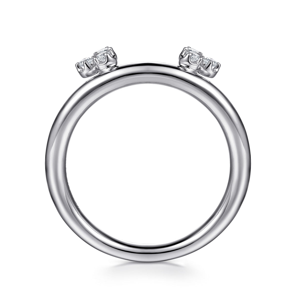 14K White Gold Butter Cup Setting Cluster Diamond Enhancer — Gabriel & Co. AN17020W44JJ