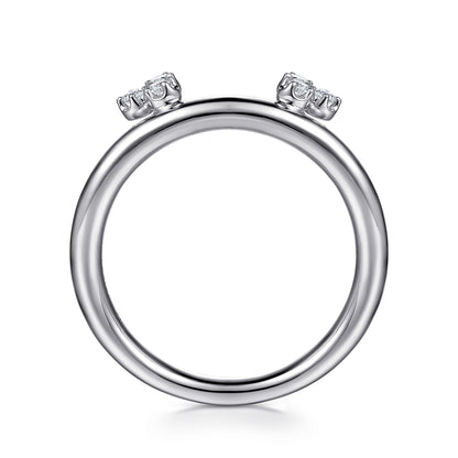 14K White Gold Butter Cup Setting Cluster Diamond Enhancer — Gabriel & Co. AN17020W44JJ