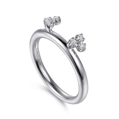 14K White Gold Butter Cup Setting Cluster Diamond Enhancer — Gabriel & Co. AN17020W44JJ