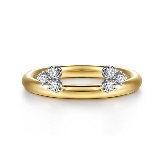 14K Yellow Gold Butter Cup Setting Cluster Diamond Enhancer — Gabriel & Co. AN17020Y44JJ