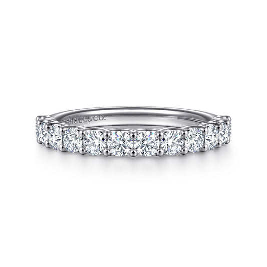 14K White Gold Scallop Setting Diamond Wedding Band — Gabriel & Co. AN17066W44JJ