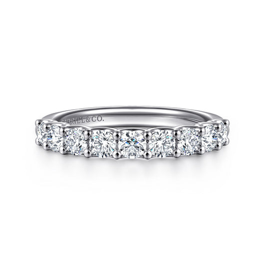14K White Gold Scallop Setting Diamond Wedding Band — Gabriel & Co. AN17067W44JJ