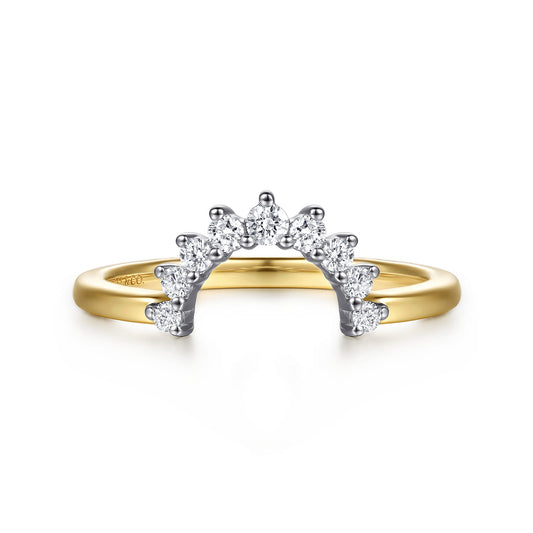 14K White-Yellow Gold Prong Setting Diamond Anniversary Band — Gabriel & Co. AN17110M44JJ