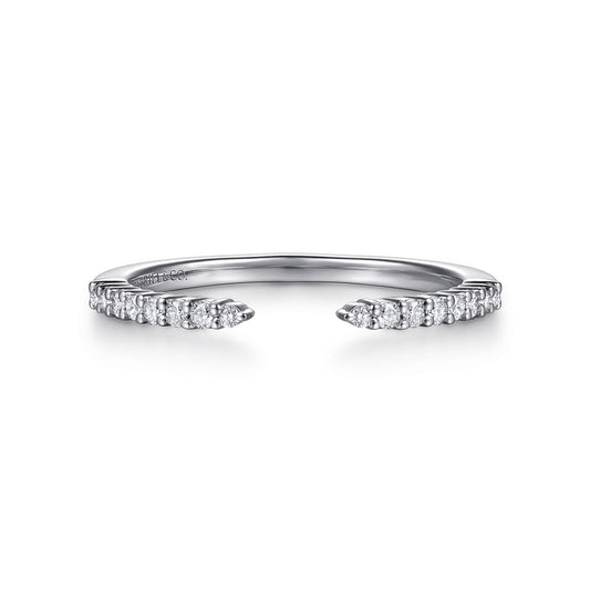14K White Gold Prong Setting Open Diamond Anniversary Band — Gabriel & Co. AN17122W44JJ