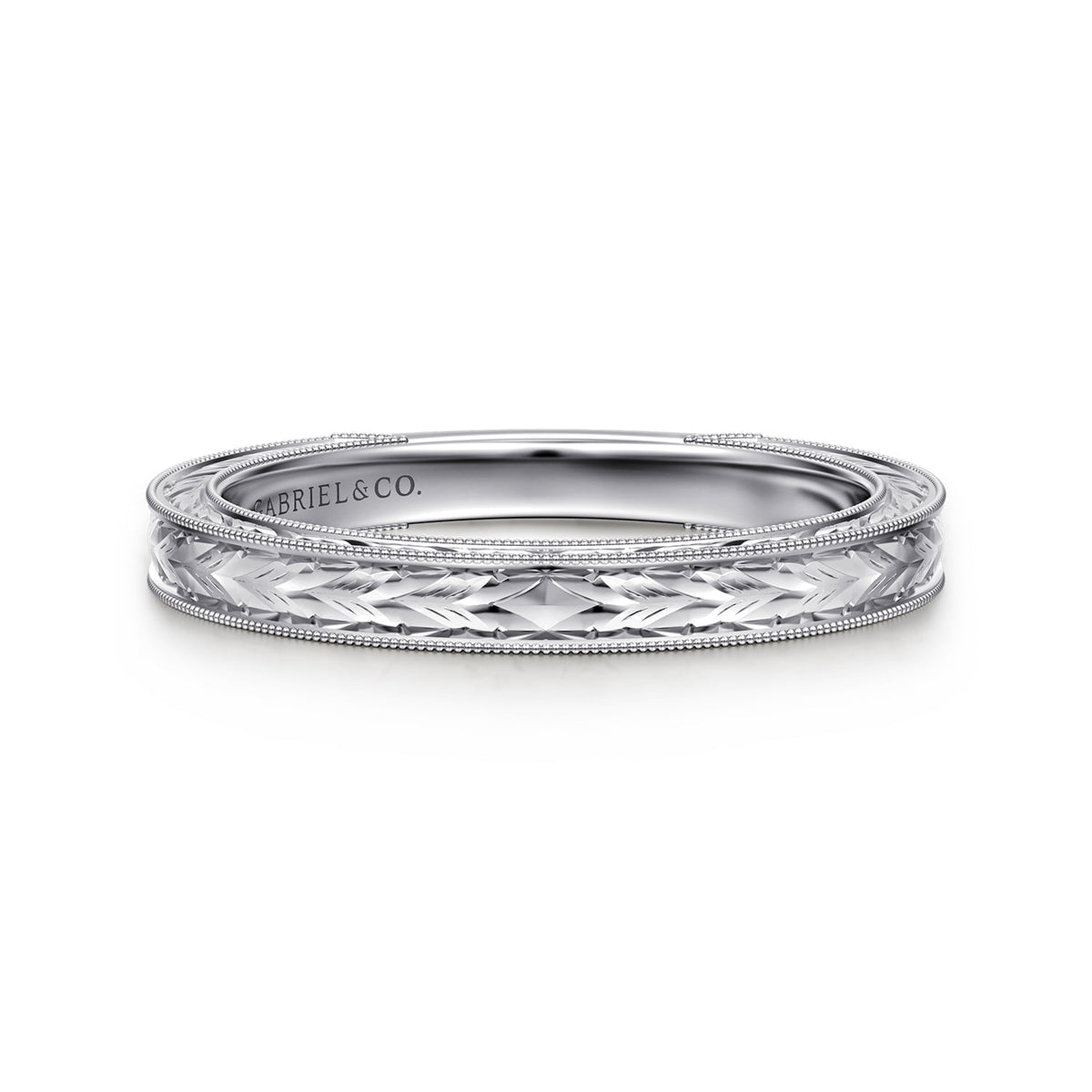 14K White Gold Diamond Anniversary Band — Gabriel & Co. AN17145W4JJJ