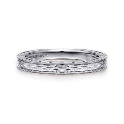 14K White Gold Diamond Anniversary Band — Gabriel & Co. AN17145W4JJJ