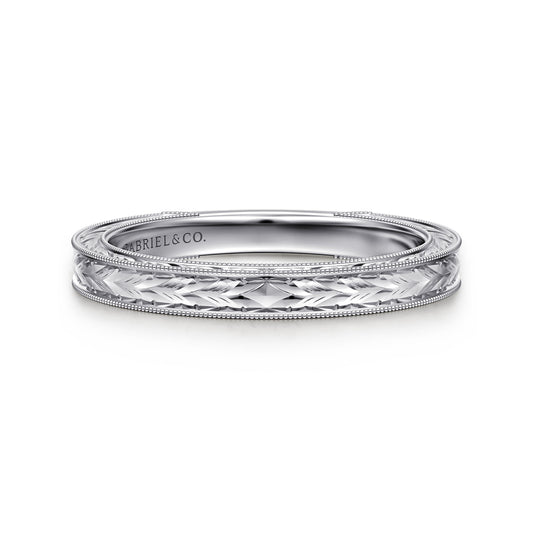 14K White Gold Diamond Anniversary Band — Gabriel & Co. AN17145W4JJJ