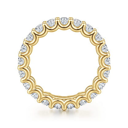 14K Yellow Gold Scallop Setting Oval Diamond Eternity Band — Gabriel & Co. AN17148-6Y44JJ