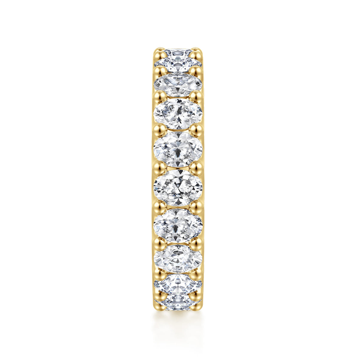 14K Yellow Gold Scallop Setting Oval Diamond Eternity Band — Gabriel & Co. AN17148-6Y44JJ