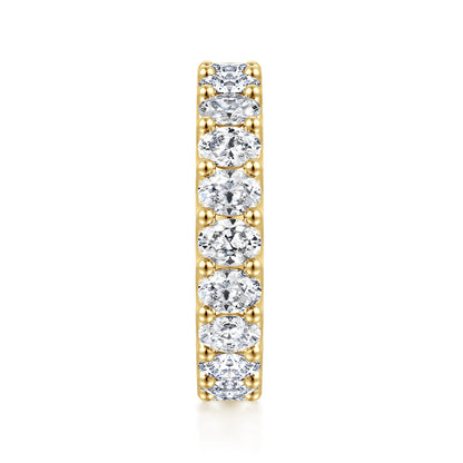 14K Yellow Gold Scallop Setting Oval Diamond Eternity Band — Gabriel & Co. AN17148-6Y44JJ