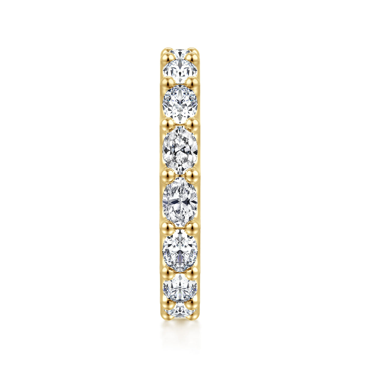 14K Yellow Gold Scallop Setting East West Oval Diamond Eternity Band — Gabriel & Co. AN17149-6Y44JJ