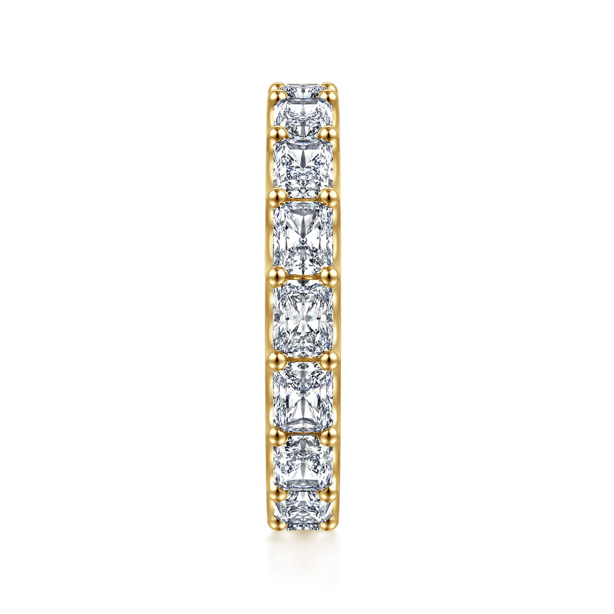 14K Yellow Gold Scallop Setting East West Radiant Cut Diamond Eternity Band — Gabriel & Co. AN17150-6Y43JJ