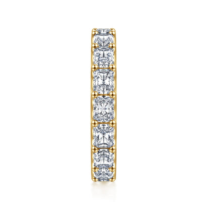 14K Yellow Gold Scallop Setting East West Radiant Cut Diamond Eternity Band — Gabriel & Co. AN17150-6Y43JJ