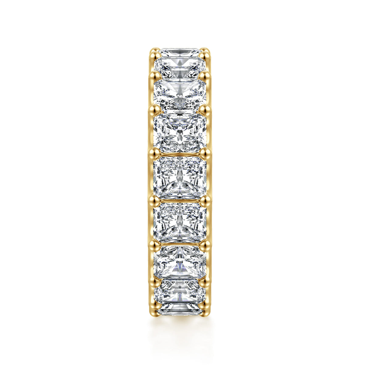 14K Yellow Gold Scallop Setting Radiant Cut Diamond Eternity Band — Gabriel & Co. AN17151-6Y43JJ