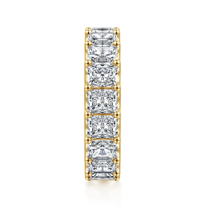 14K Yellow Gold Scallop Setting Radiant Cut Diamond Eternity Band — Gabriel & Co. AN17151-6Y43JJ