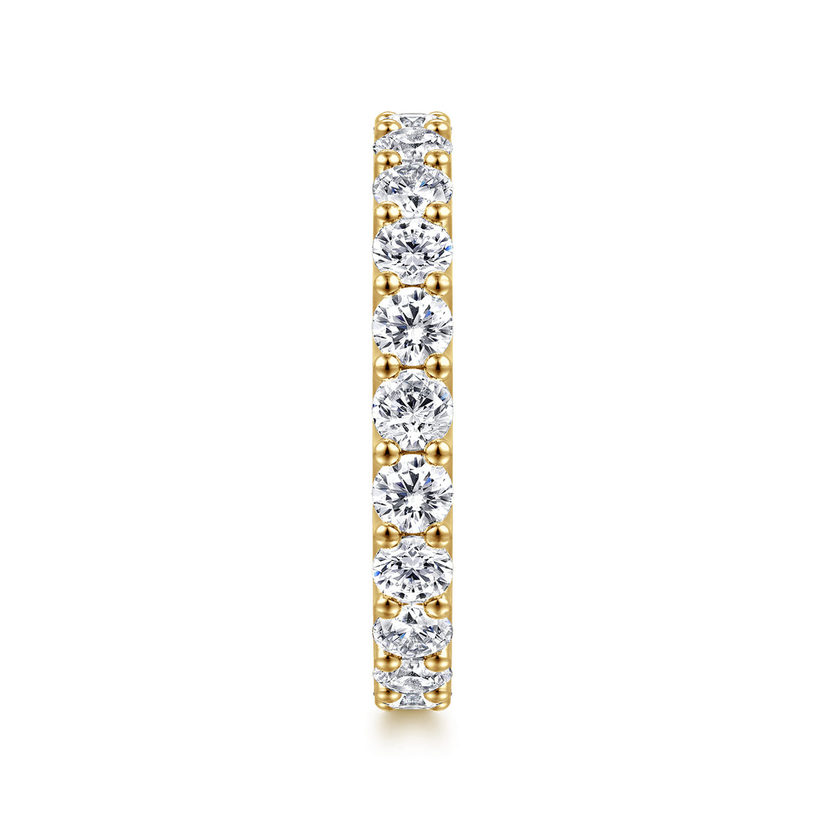 14K Yellow Gold Scallop Setting Round Diamond Eternity Band — Gabriel & Co. AN17154-6Y44JJ