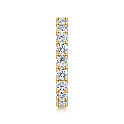 14K Yellow Gold Scallop Setting Round Diamond Eternity Band — Gabriel & Co. AN17154-6Y44JJ