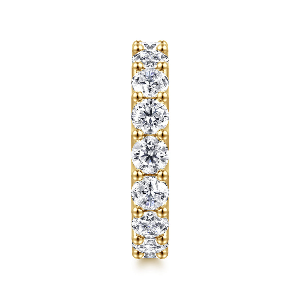 14K Yellow Gold Scallop Setting Round Diamond Eternity Band — Gabriel & Co. AN17155-6Y44JJ