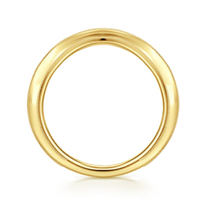 Vintage Inspired Curved 14K Yellow Gold Anniversary Band — Gabriel & Co. AN17158Y4JJJ