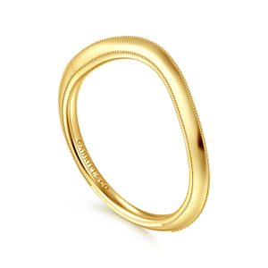 Vintage Inspired Curved 14K Yellow Gold Anniversary Band — Gabriel & Co. AN17158Y4JJJ