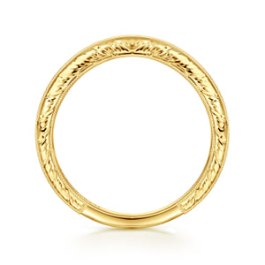 Vintage Inspired Curved 14K Yellow Gold Anniversary Band — Gabriel & Co. AN17159Y4JJJ