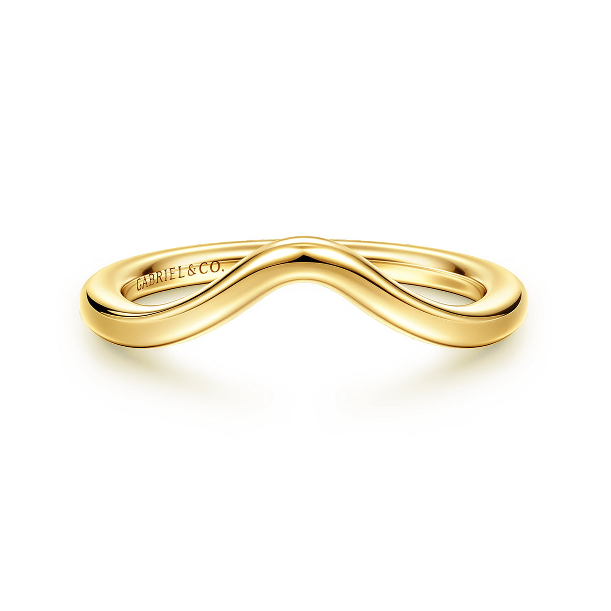  Curved 14K Yellow Gold Anniversary Band — Gabriel & Co. AN17161Y4JJJ