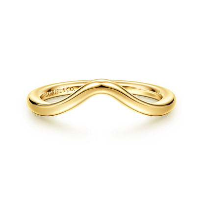  Curved 14K Yellow Gold Anniversary Band — Gabriel & Co. AN17161Y4JJJ