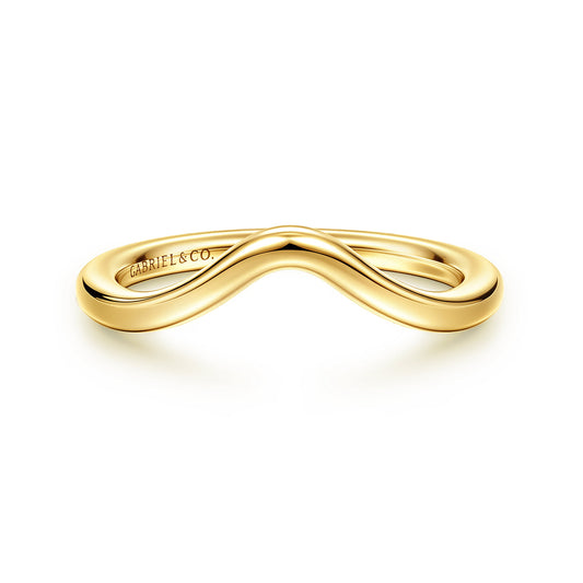 Curved 14K Yellow Gold Anniversary Band — Gabriel & Co. AN17161Y4JJJ