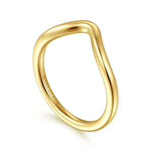  Curved 14K Yellow Gold Anniversary Band — Gabriel & Co. AN17161Y4JJJ