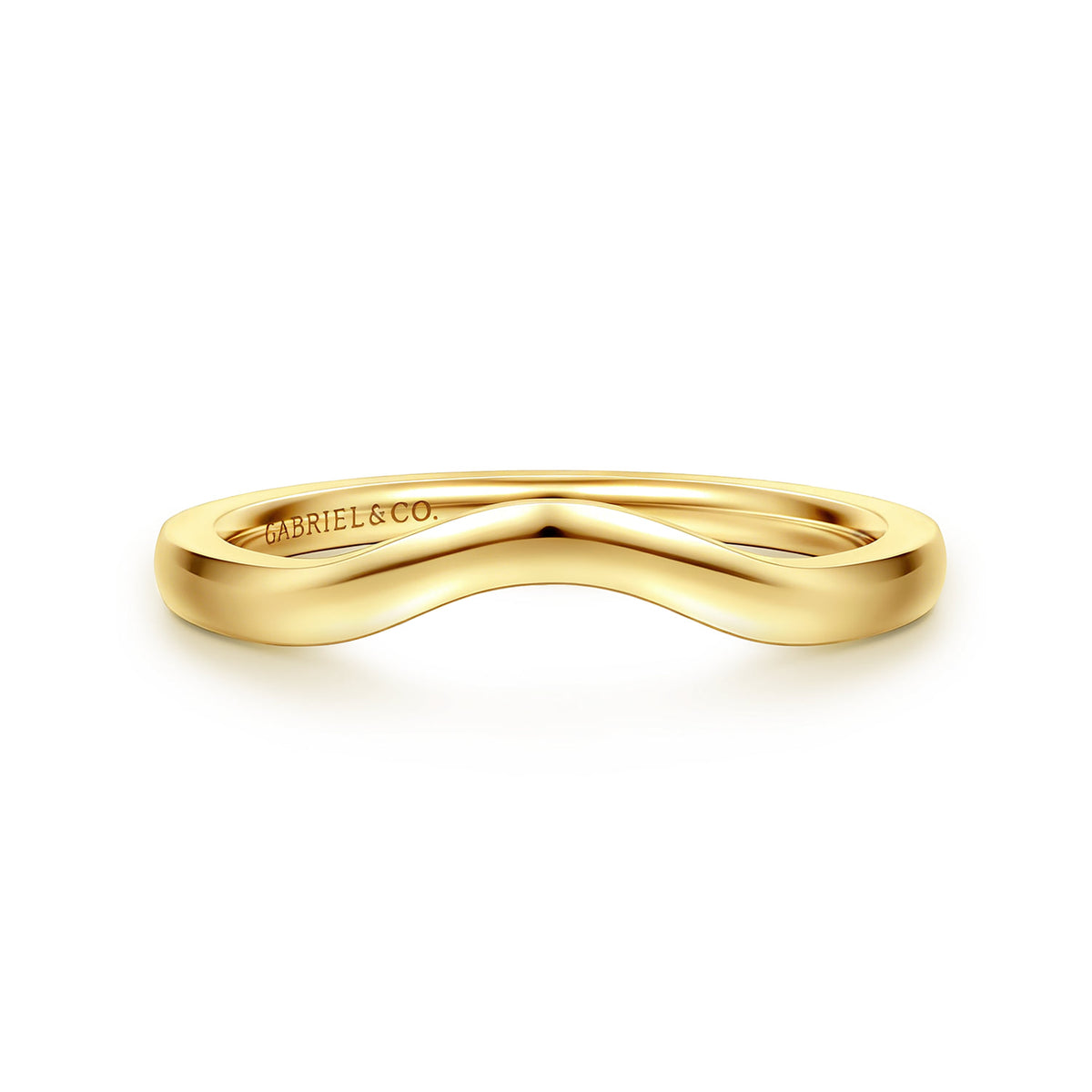  Curved 14K Yellow Gold Anniversary Band — Gabriel & Co. AN17162Y4JJJ