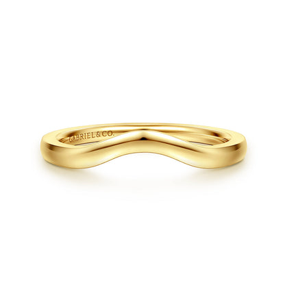  Curved 14K Yellow Gold Anniversary Band — Gabriel & Co. AN17162Y4JJJ