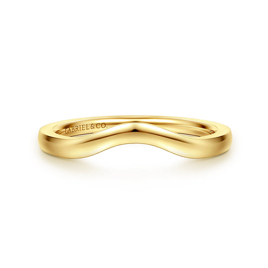  Curved 14K Yellow Gold Anniversary Band — Gabriel & Co. AN17162Y4JJJ