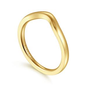  Curved 14K Yellow Gold Anniversary Band — Gabriel & Co. AN17162Y4JJJ