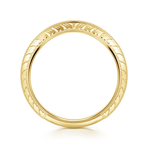 Vintage Inspired Curved 14K Yellow Gold Anniversary Band — Gabriel & Co. AN17164Y4JJJ