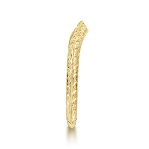 Vintage Inspired Curved 14K Yellow Gold Anniversary Band — Gabriel & Co. AN17164Y4JJJ