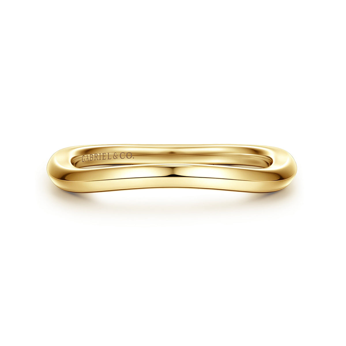  Curved 14K Yellow Gold Anniversary Band — Gabriel & Co. AN17166Y4JJJ