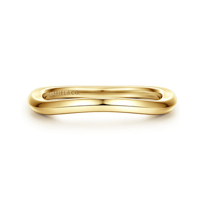  Curved 14K Yellow Gold Anniversary Band — Gabriel & Co. AN17166Y4JJJ