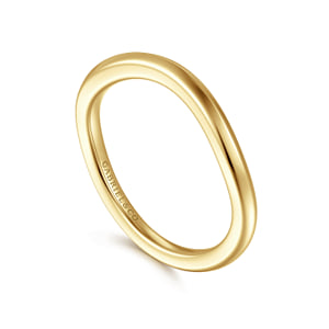  Curved 14K Yellow Gold Anniversary Band — Gabriel & Co. AN17166Y4JJJ
