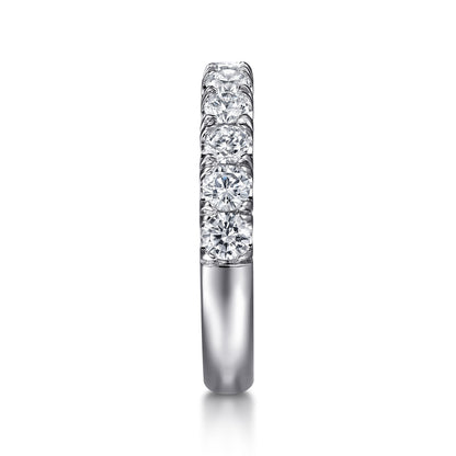 Platinum 11 Stone French Pave Diamond Wedding Band — Gabriel & Co. AN6074PT4JJ