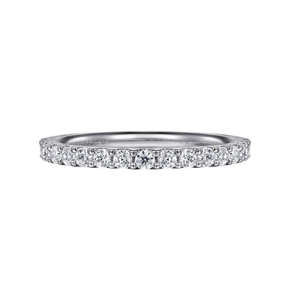 Platinum Shared Prong Diamond Wedding Band — Gabriel & Co. AN7574PT4JJ