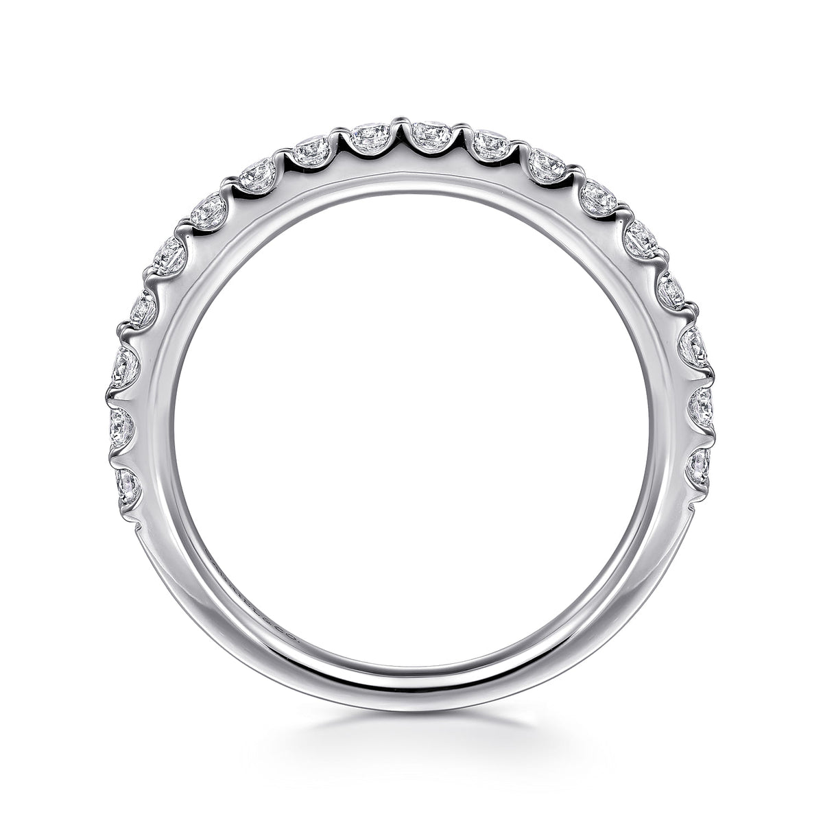 Platinum Shared Prong Diamond Wedding Band — Gabriel & Co. AN7574PT4JJ